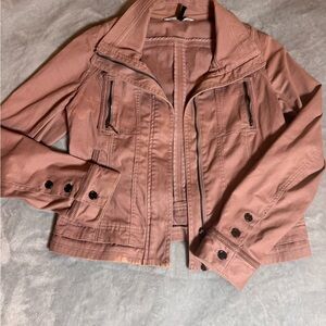 White House Black Market Mauve Utility Jacket